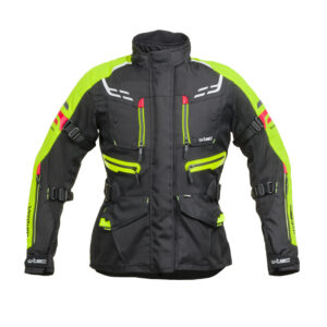 Dámska moto bunda W-TEC Ventura Lady čierna-fluo žltá - XXL