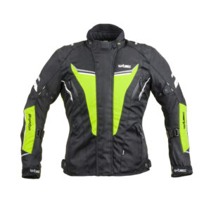 Dámska moto bunda W-TEC Brandon Lady čierna-fluo žltá - 3XL