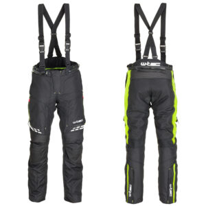 Pánske moto nohavice W-TEC Spirital čierna-fluo žltá - 5XL