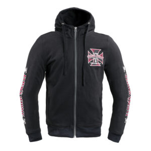 Pánska mikina W-TEC Black Heart Vintage Iron Hoodie čierna - XXL