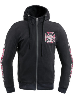 Pánska mikina W-TEC Black Heart Vintage Iron Hoodie čierna - XXL