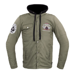 Pánska bunda W-TEC Black Heart Khaki Jacket s aramidom Hat Skull - 5XL