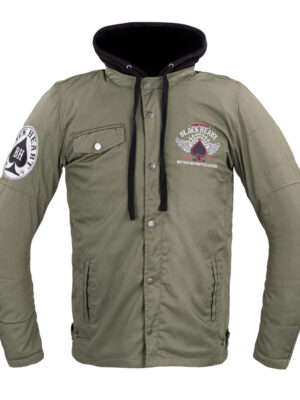 Pánska bunda W-TEC Black Heart Khaki Jacket s aramidom Hat Skull - 4XL
