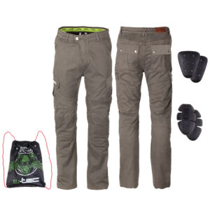 Pánske moto nohavice W-TEC Shoota olivovo zelená - 5XL