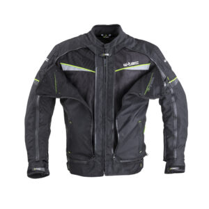 Pánska moto bunda W-TEC Progair čierna-fluo - 6XL