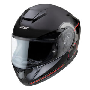 Moto prilba W-TEC Yorkroad Fusion Black Grey Red Glossy - XXL (63-64)