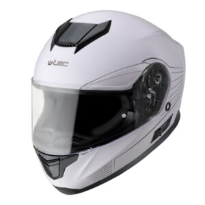 Moto prilba W-TEC Yorkroad Solid White Grey Glossy - XXL (63-64)