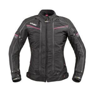 Dámska moto bunda W-TEC Progair Lady čierno-ružová - XXL