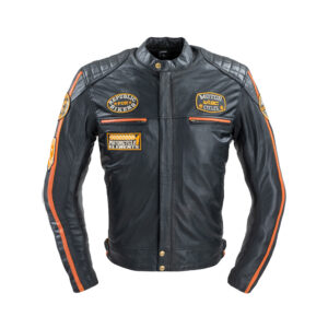 Pánska kožená moto bunda W-TEC Sheawen Antique čierna - 4XL