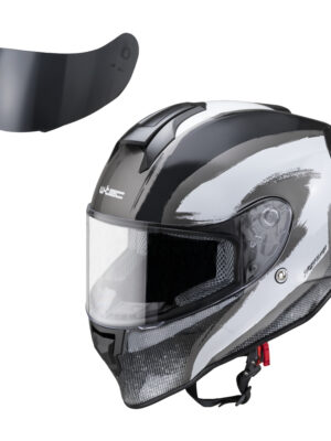 Moto prilba W-TEC Integra Graphic black-white - XL (61-62)