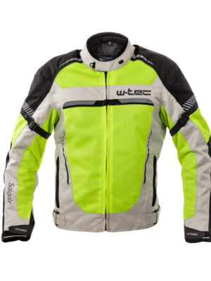 Pánska letná moto bunda W-TEC Saigair Fluo Yellow-Gray - XXL rozšírená