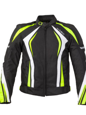 Pánská moto bunda W-TEC Chagalero Black-Yellow-White - 4XL
