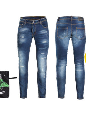 Pánske moto jeansy W-TEC Feeldy modrá - 6XL