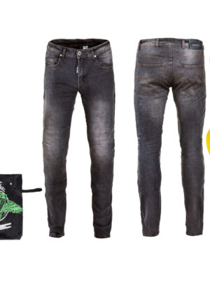 Pánske moto jeansy W-TEC Kancelor šedá - 6XL