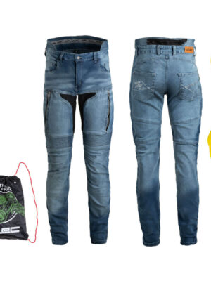 Pánske moto jeansy W-TEC Grandus EVO modrá - 44