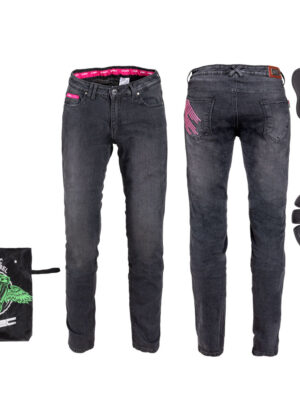 Dámske moto džíny W-TEC Leonarda čierna - 5XL