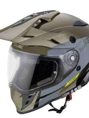 Moto prilba W-TEC V331 PR Graphic Khaki-Grey - S (55-56)
