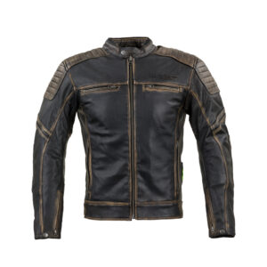 Kožená moto bunda W-TEC Mungelli vintage hnedá - 6XL
