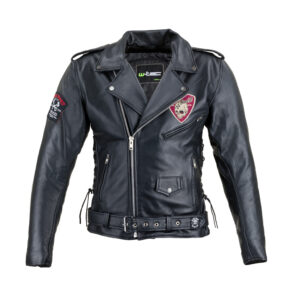 Kožená moto bunda W-TEC Black Heart Perfectis čierna - 6XL