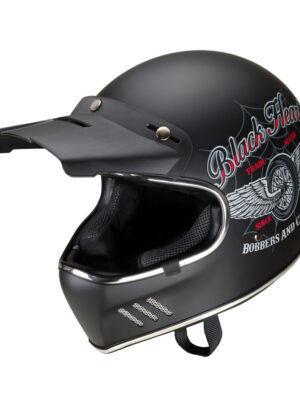 Moto prilba W-TEC Black Heart Retron Angerwheel Silver - XXL (63-64)