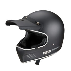 Moto prilba W-TEC Black Heart Retron Simple Silver - XXL (63-64)
