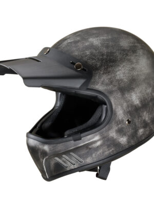 Moto prilba W-TEC Retron žíhaná strieborná - XXL (63-64)