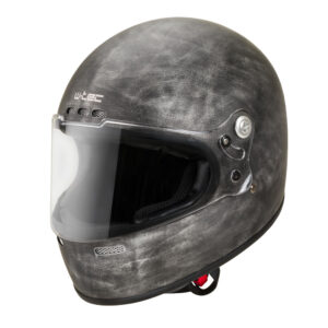Moto prilba W-TEC Cruder Brindle žíhaná strieborná - XXL (63-64)