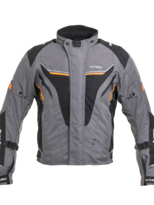 Pánska moto bunda W-TEC Brandon čierno-šedo-oranžová - 4XL