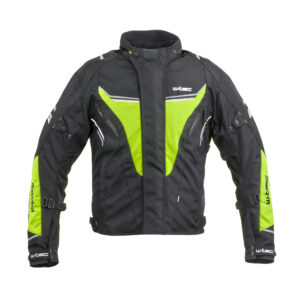 Pánska moto bunda W-TEC Brandon čierna-fluo žltá - 5XL