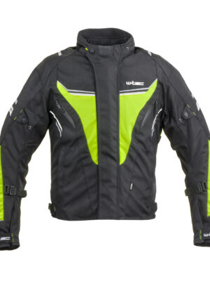 Pánska moto bunda W-TEC Brandon čierna-fluo žltá - 5XL