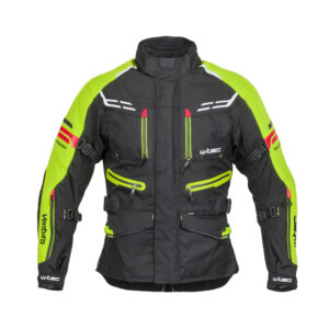 Pánska moto bunda W-TEC Ventura čierna-fluo žltá - L