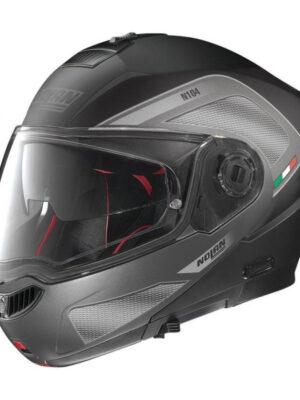 Moto prilba Nolan N104 Absolute Tech N-Com Flat Black - XS (53-54)