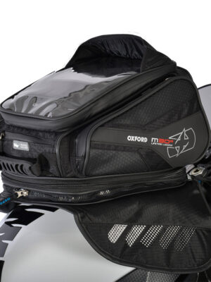 Tankbag na motocykel Oxford M30R 30 l čierny s magnetickou základňou