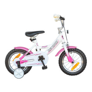 Detský bicykel Reactor Puppi 12" 3.0 bielo-ružová - 9" (90-110 cm)