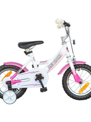 Detský bicykel Reactor Puppi 12" 3.0 bielo-ružová - 9" (90-110 cm)