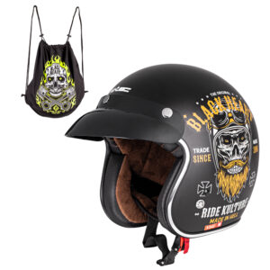 Moto prilba W-TEC Black Heart Kustom Ride Culture