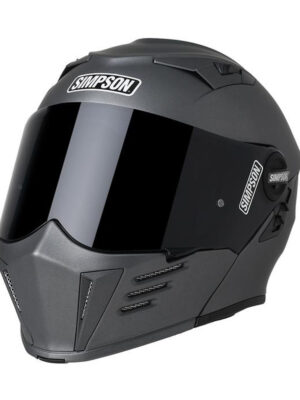 Moto prilba Simpson Darksome strieborná XXL (63-64)