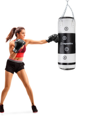Boxovacie vrece inSPORTline Robkin 90x35cm čierno-biela