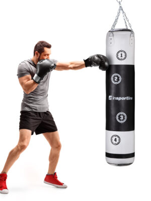 Boxovacie vrece inSPORTline Robkin 150x35 cm čierno-biela