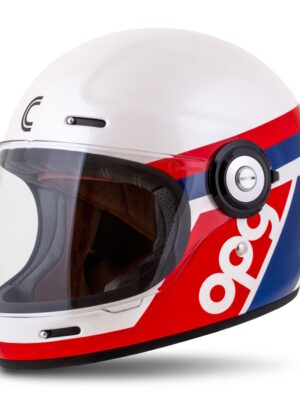 Moto prilba Cassida Fibre OPG biela/modrá/červená XXL (63-64)