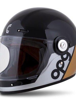 Moto prilba Cassida Fibre OPG čierna/zlatá/strieborná XXL (63-64)