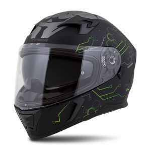 Moto prilba Cassida Integral 3.0 Hack čierna matná/zelená XXL (63-64)