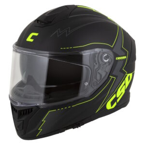 Moto prilba Cassida Integral GT 2.1 Flash čierna matná/žltá fluo/tmavo šedá 3XL (65-66)