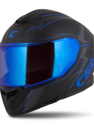 Moto prilba Cassida Integral GT 2.1 Flash čierna matná/metalická modrá/tmavo šedá 3XL (65-66)