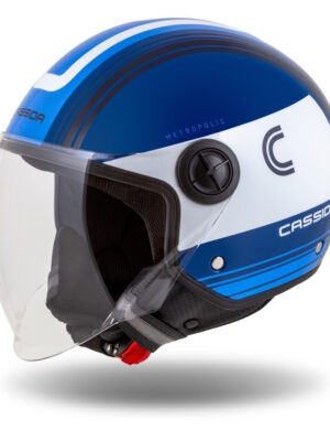 Moto prilba Cassida Handy Metropolis modrá/tmavo modrá/biela XXL (61)