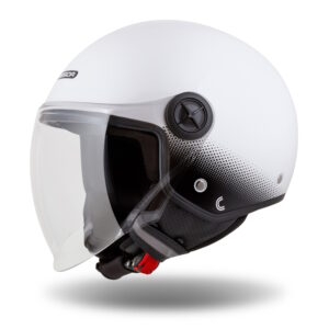 Moto prilba Cassida Handy biela/čierna XXL (61)