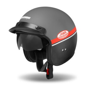 Moto prilba Cassida Oxygen Jawa OHC 2023 šedá matná/červená/čierna/biela M (57-58)
