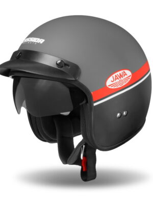 Moto prilba Cassida Oxygen Jawa OHC 2023 šedá matná/červená/čierna/biela M (57-58)