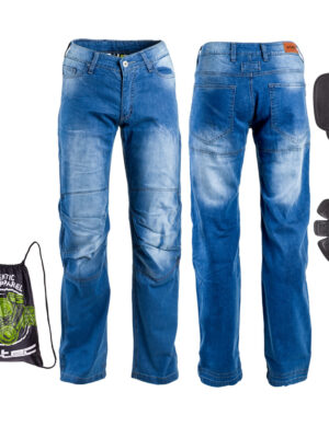 Pánske moto jeansy W-TEC Davosh modrá - 6XL