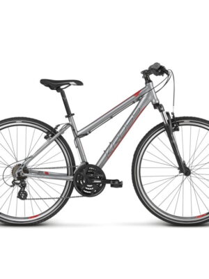 Bicykel Kross Evado 2.0 D 28" - model 2022 strieborná/červená - M (17"